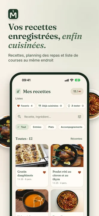 Le carnet de recettes