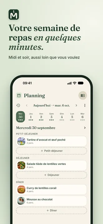 Planning de la semaine