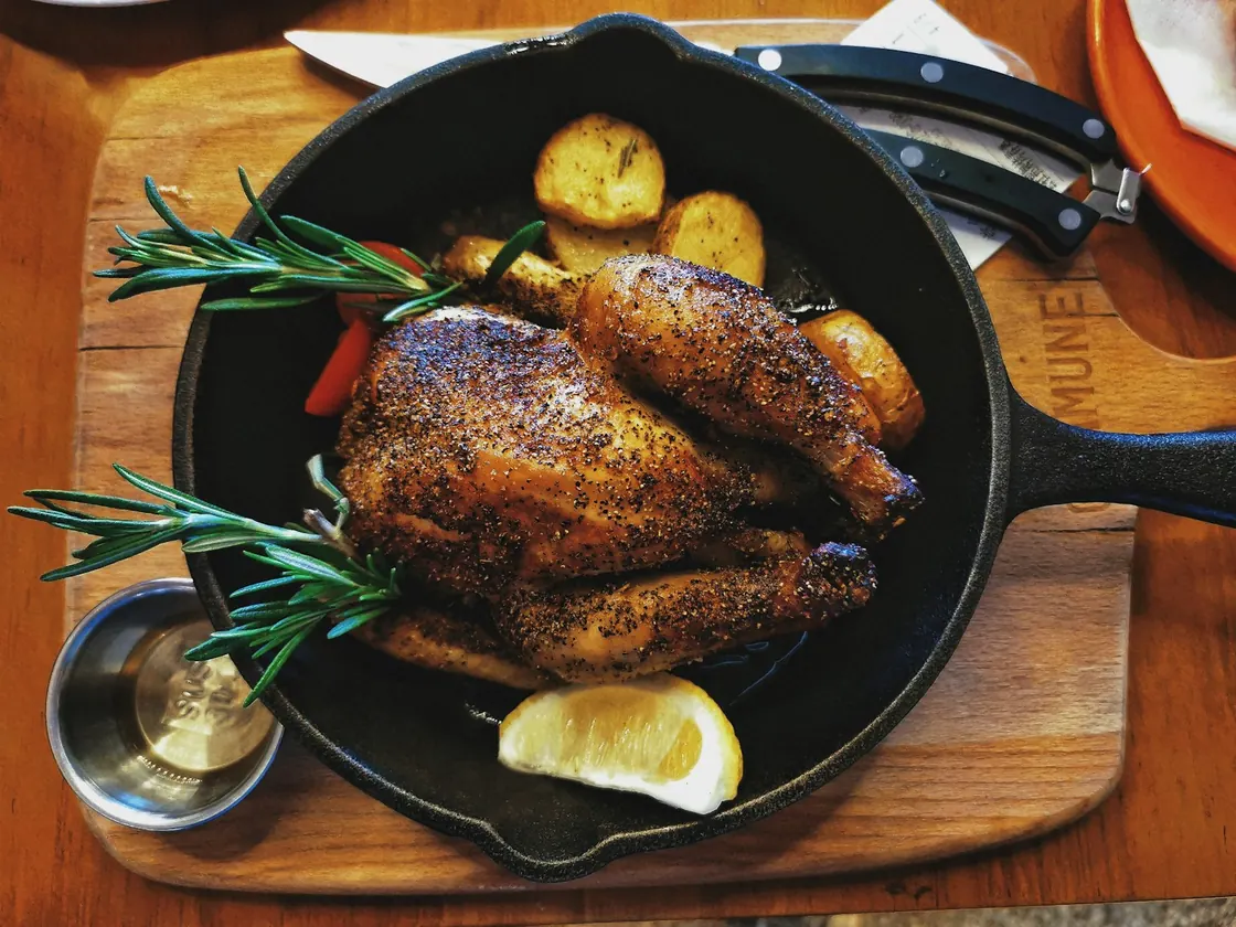 Pollo arrosto al limone e timo